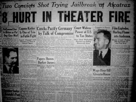 Adams Theatre - Fire At The Adams (newer photo)